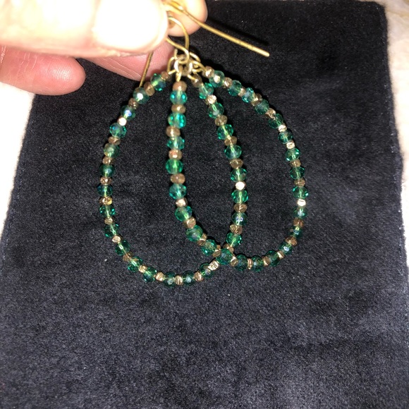 Beaded tear drop earrings - Picture 2 of 2